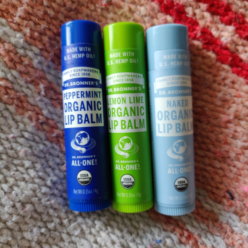 Dr. Bronner's Organic Lip Balm Trio